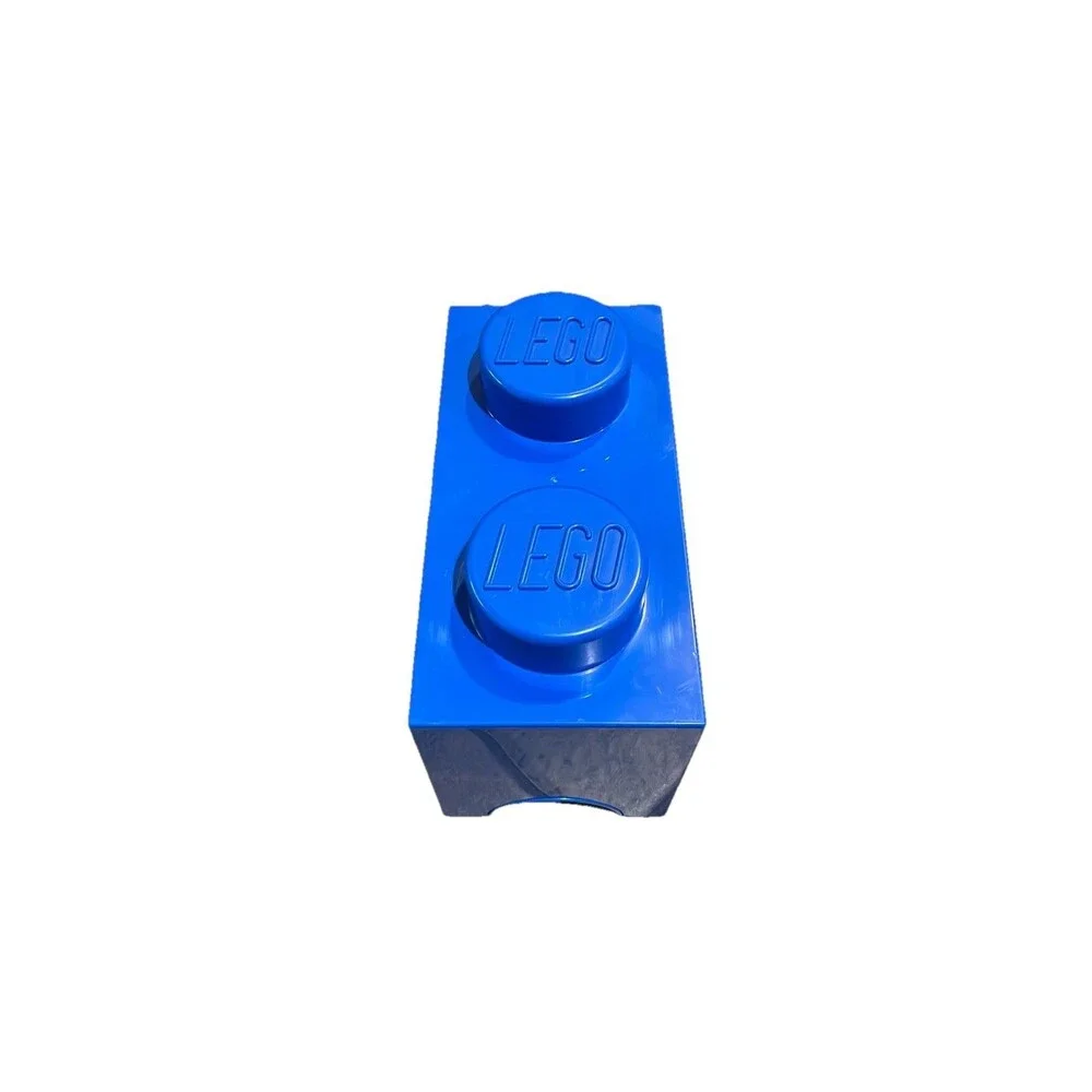 LEGO 2-stud Blue Storage Brick Plastic Stackable 10x5x6